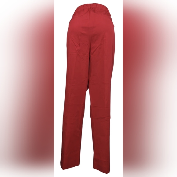 NEW Isaac Misrahi Red Currant Straight Leg Snap Hem Regular Stretch Pants 26W 3X - Picture 5 of 10